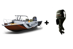 Комплект Алюминиевая лодка (катер) Mikatsu (Микатсу) 570 (Z43) Sport + мотор Hidea HDEF 115 FEL-T EFI