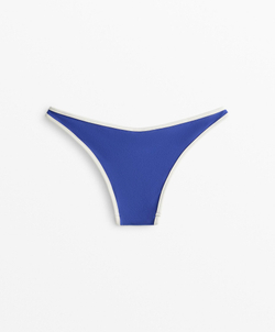OYSHO Бикини U-образного кроя с контрастной окантовкой, синий