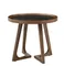 Журнальный столик Vario Ø60х52 см, черная керамика, орех