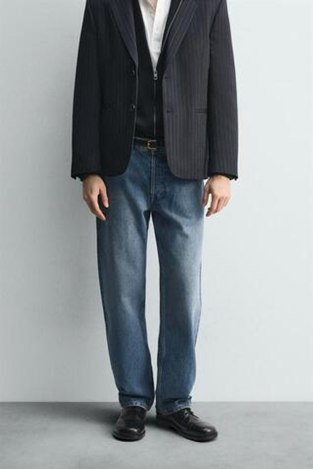 ZARA ДЖИНСЫ STRAIGHT FIT LIMITED EDITION, ВЫЦВЕТШИЙ СИНИЙ