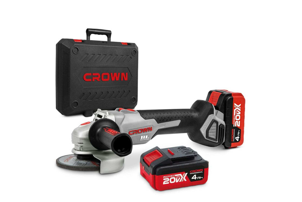 Аккумуляторная углошлифовальная машина CROWN CT23001-125HX-4 BMC