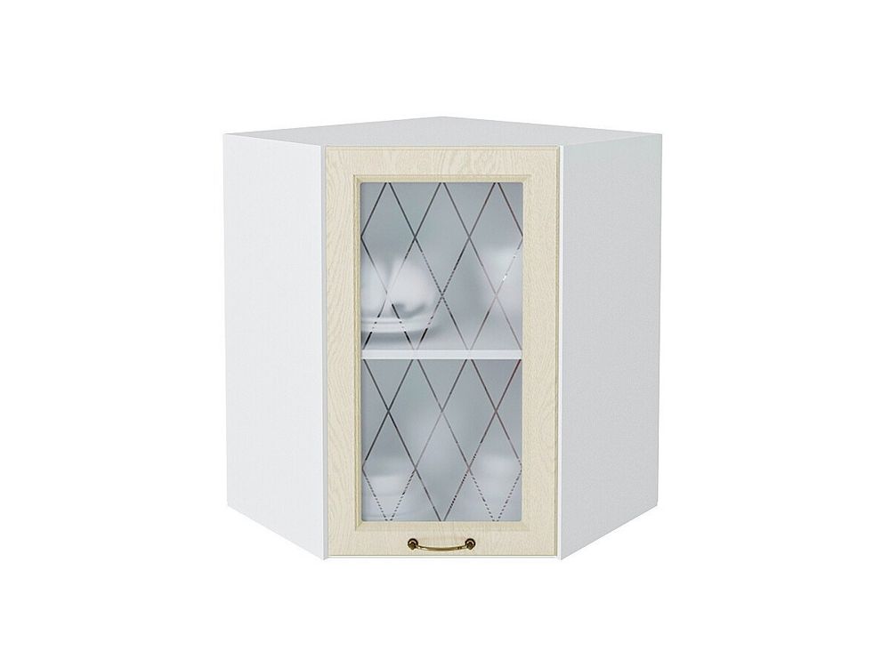 Шкаф верхний угловой остекленный Ницца