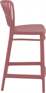 Стул пластиковый полубарный Siesta Contract Portofino, марсала