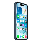 Силиконовый чехол с поддержкой MagSafe Apple Silicone Case для iPhone 15, Storm Blue (Штормовое небо)