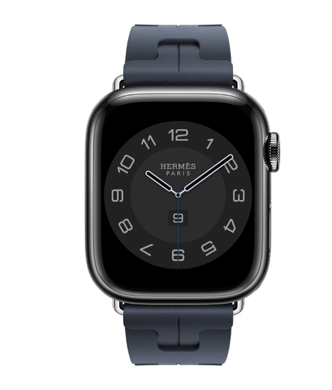 Apple Watch Hermèspple Watch Hermès 41mm Space Black Stainless Steel Case with Navy Kilim Single Tour