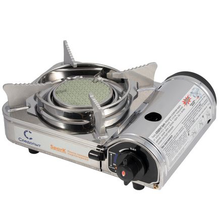 Плита наст. газовая &quot;СЛЕДОПЫТ - Spark&quot;, керам. (защита от избыточного давления)/8/