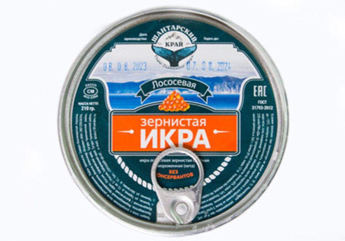 Икра кеты БЕЗ КОНСЕРВАНТОВ, 210г