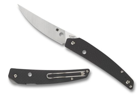 Складной нож Spyderco Ikuchi C242CFP c клинком из стали CPM-S30V, рукоять карбон