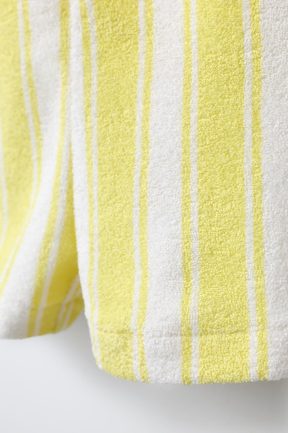 ZARA Х CASA LAWA КОРОТКИЙ КОМБИНЕЗОН ИЗ МАХРОВОЙ ТКАНИ В ПОЛОСКУ, ЛИМОННО-ЖЕЛТЫЙ