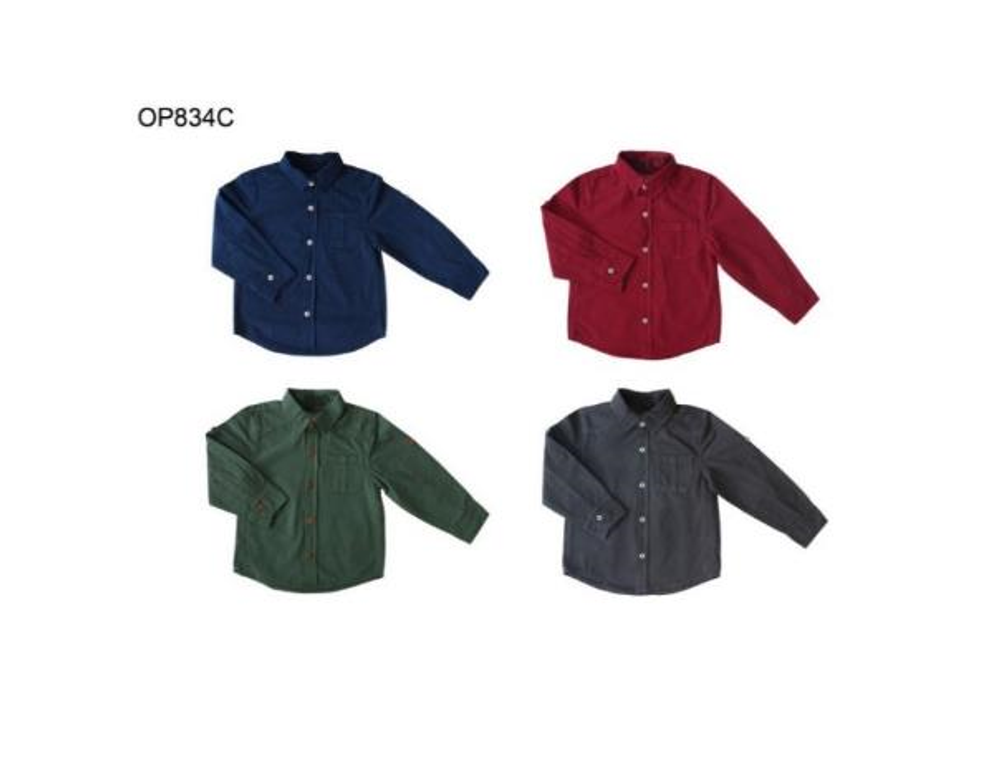 Рубашка для мальчиков ОР834С 92р темно-серый