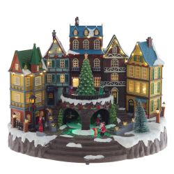 GAEM Фигурка декоративная "Рождество" (4 мелодии, подсвет, движ, 3xAA н/п, +USB), L40 W27 H32 см