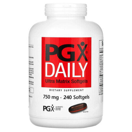 Для похудения и контроля веса Natural Factors, PGX Daily, мягкие желатиновые капсулы с матрицей сверхвысокого качества, 750 мг, 240 мягких желатиновых капсул