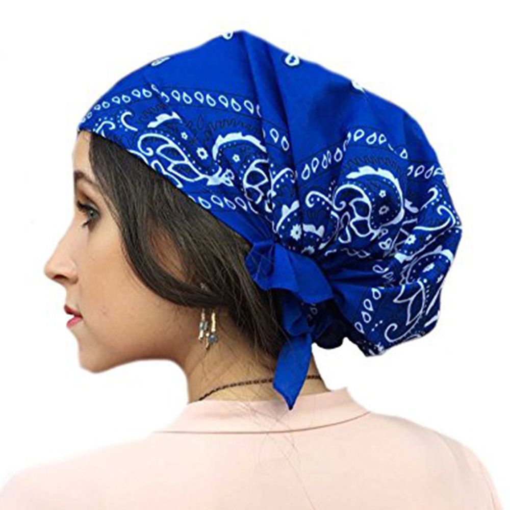 Синяя бандана косынка фото