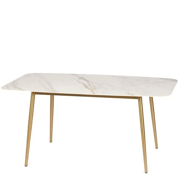 Обеденный стол Cobe 160х80 см, белая керамика