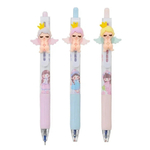 Ручка шариковая, автоматическая, Jiandan, синие чернила, с насадкой, серия "АНГЕЛОЧЕК", 36 шт