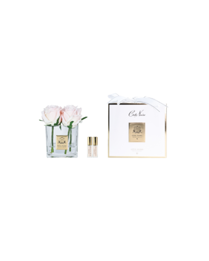 Букет ароматический Square Four Roses Buds Champagne Pink Clear