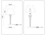 LH71007 BN/WH никель/белый E14 max 40W D260*505