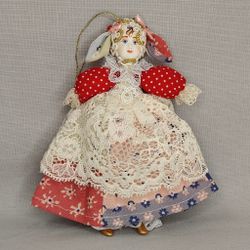 Ёлочная игрушка Девочка-Овечка