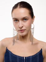 Серьги "Chain mix kongo" Silver