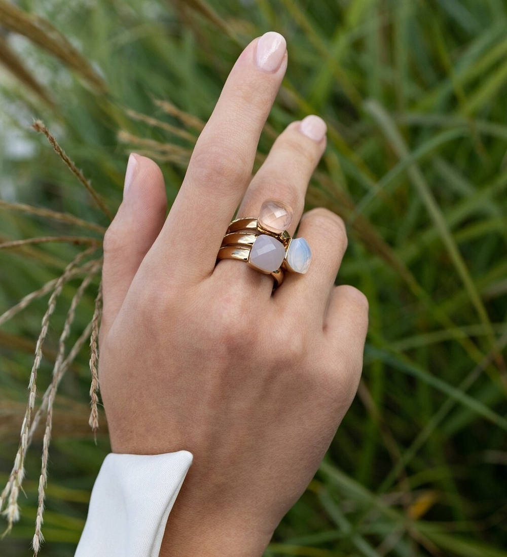 Кольцо Qudo FIRENZE 17.2 (G) Light Peach 107001/40-4205 17.2 размер 17,2