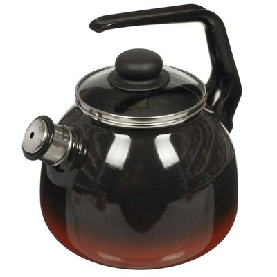 Чайник сталь, эмал, 3 л, свист, руч консоль, СтальЭмаль, Кармен, 4с209я