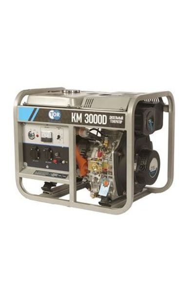 Генератор дизельный TOR KM3000D 3,0 кВт 220В 15 л с электростартером