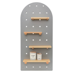 Полка настенная shely, 38х80 см, светло-серая