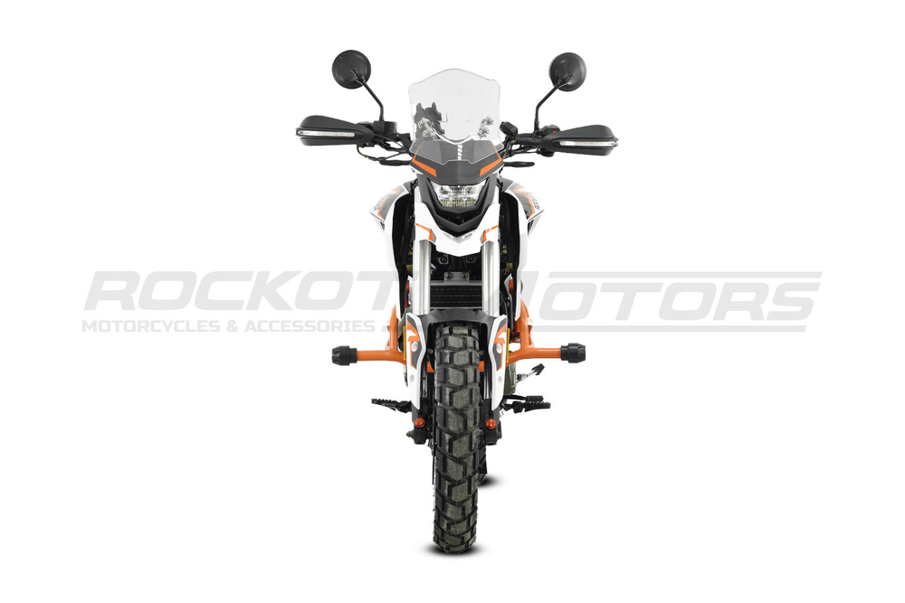 Мотоцикл турэндуро ROCKOT HOUND 2.0 (белый/оранжевый)