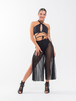 Кюлоты из сетки с разрезами