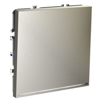 Выключатель встраиваемый VOLTUM S70 одноклавишный с подсветкой 10А, (шелк)