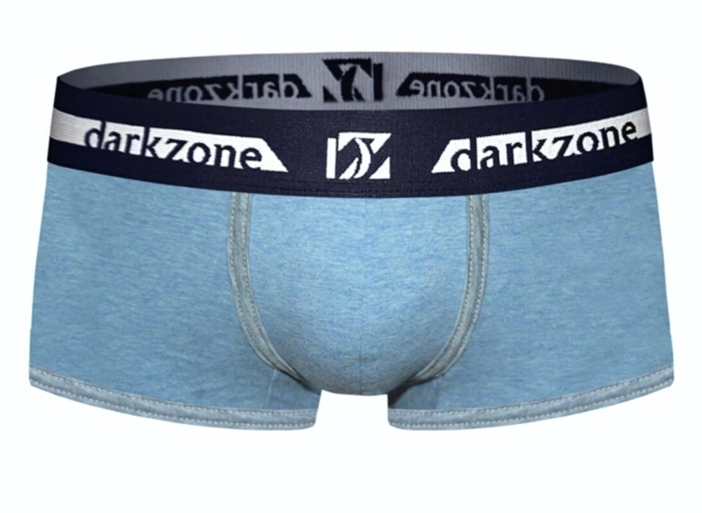 Голубые меланжевые трусы-боксеры (Размер: S) (Цвет: голубой)