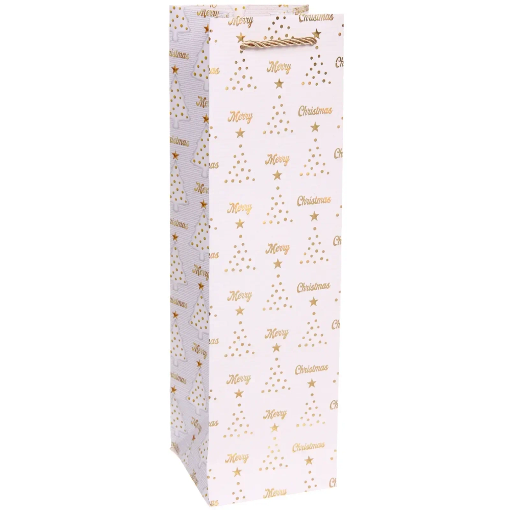 Пакет под бутылку «Волшебная елочка» 11*38*11 см, микс