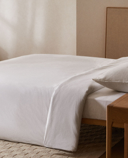 ZARA HOME (300 НИТЕЙ) ПОДОДЕЯЛЬНИК ИЗ ХЛОПКА ПЕРКАЛЬ, БЕЛЫЙ