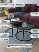 Комплект журнальных столов Акцент - ЧЧГ - МДФ в ПВХ