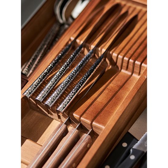 Органайзер для столовых приборов с держателем для ножей bambox, 30х38 см