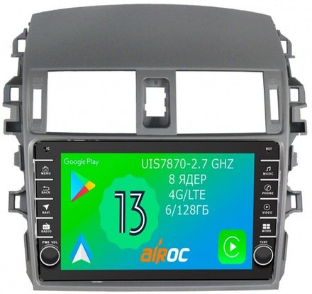 Магнитола для Toyota Corolla 150 2006-2013 - Airoc AB-1104 (кнопки и крутилки), Android 13, TS20, 6/128Гб, SIM-слот, CarPlay