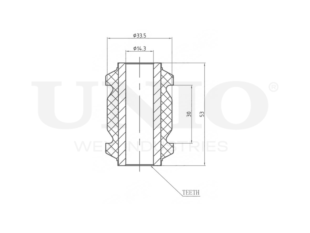 Сайлентблок передний переднего нижнего рычага UNIO RMP-20490