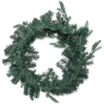 Венок хвойный «Иней» d-60 см, ПВХ, литой ПВХ, шишки, белый иней