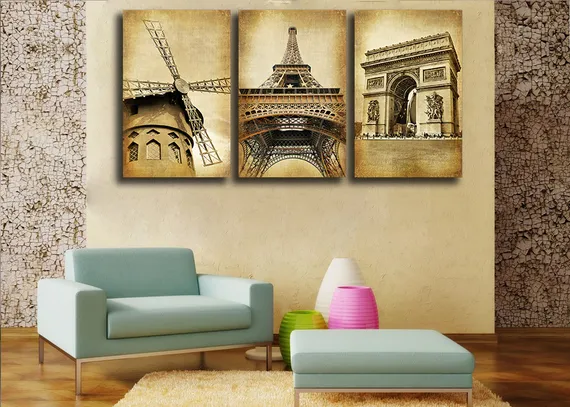 Модульная картина "Винтажный париж"