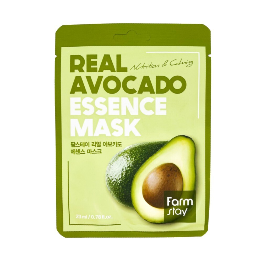 Тканевая маска для лица с экстрактом авокадо FarmStay Real Avocado Essence Mask