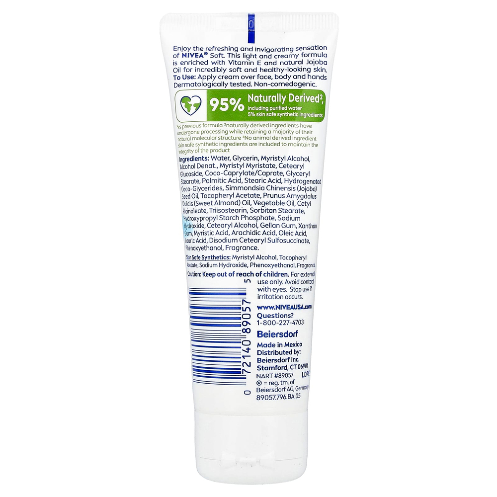 Nivea, Освежающий мягкий увлажняющий крем, 74 г (2,6 унции)