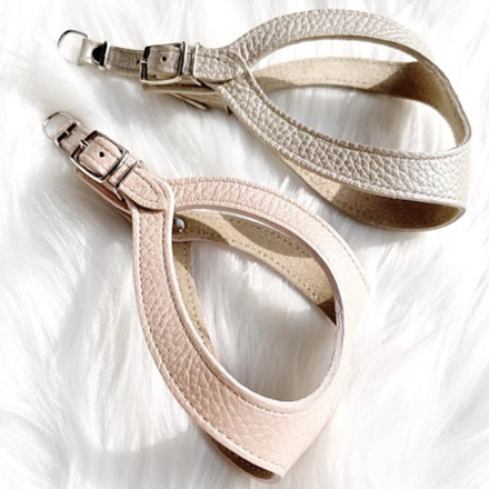 9306 Шлейка кожаная "Перламутр" / PREMIUM