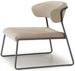 Кресло лаунж с обивкой Scab Design Lisa Lounge, антрацит, слоновая кость