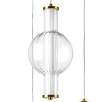 800133 Люстра BOTTO LED 3х6W 1820LM ЛАТУНЬ/ПРОЗРАЧНЫЙ/БЕЛЫЙ 3000K