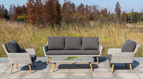 "Прованс" столик журнальный из ротанга, цвет бежевый