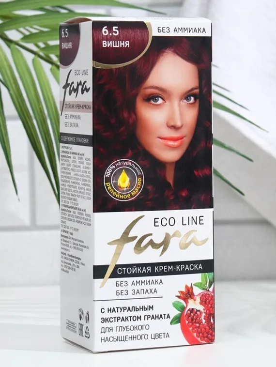 Краска для волос FARA Eco Line 6.5 вишня, 125 г