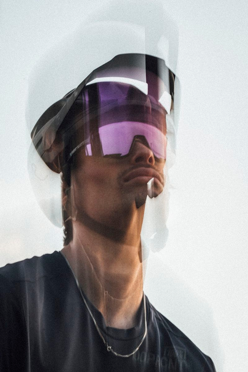 Спортивные очки с диоптриями 100% SLENDALE - Gloss Black - Photochromic Purple Mirror