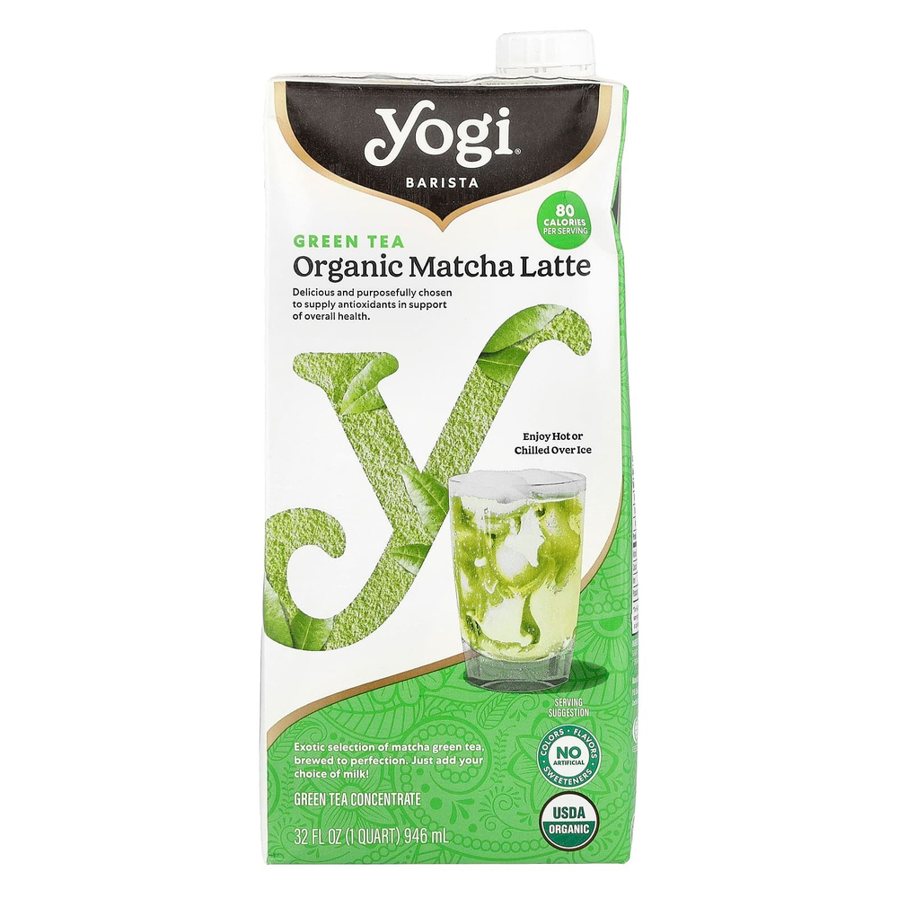 Yogi Tea, Barista, органический латте матча, концентрат зеленого чая, 946 мл (32 жидк. Унции)