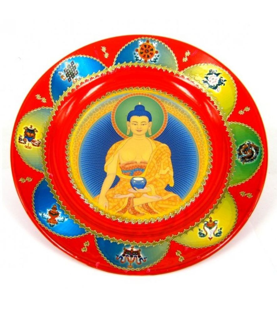 Тарелка декоративная Будда Медицины керамика, 20 см 2000000020419