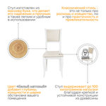 Стул деревянный АЛИНДА 1, белый матовый + ткань №205